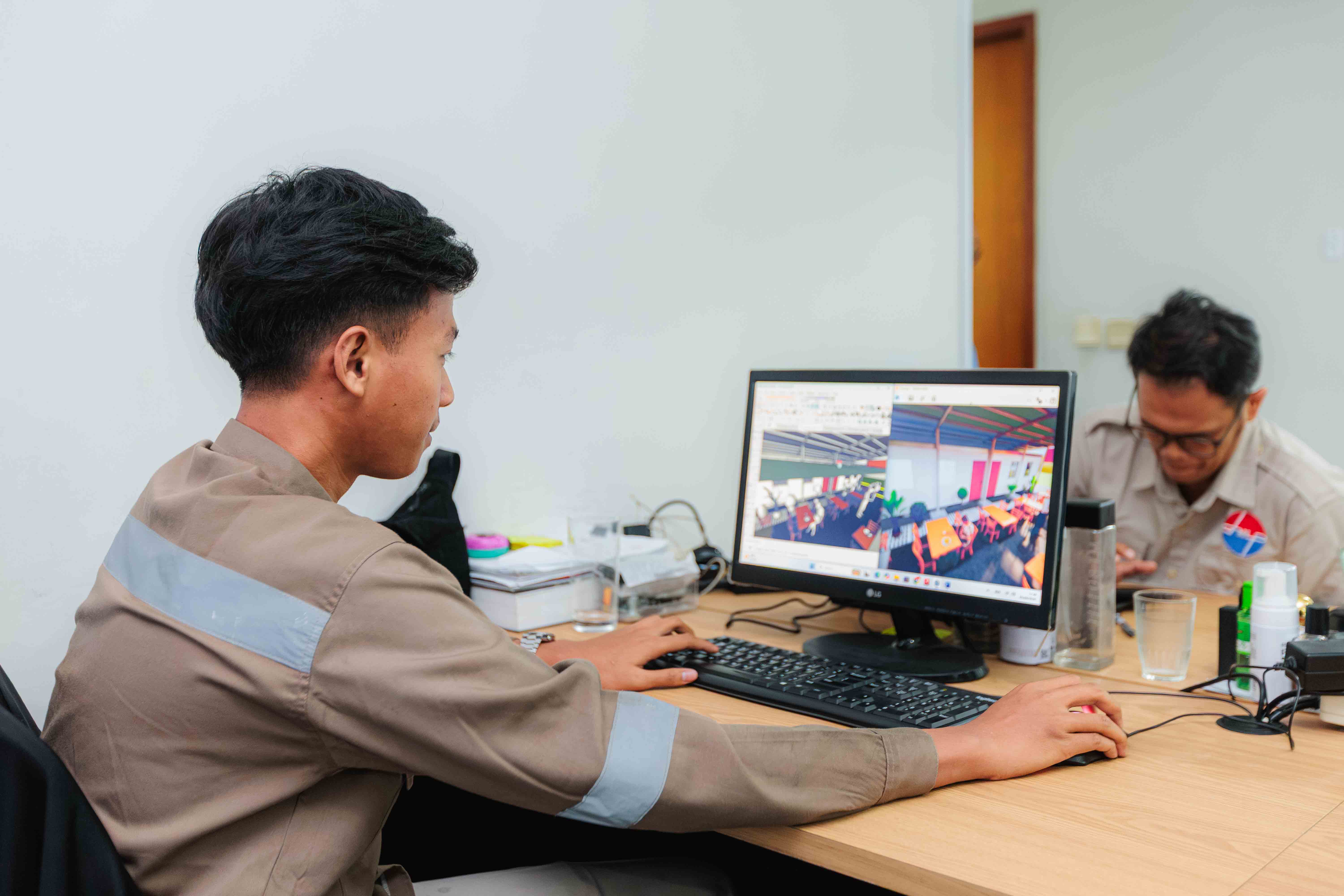 Lis Karya team developing a modular building design